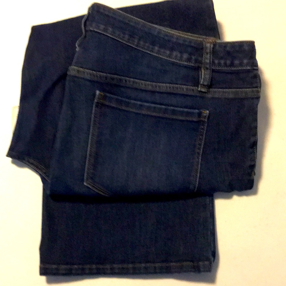 Dark blue straight leg jeans